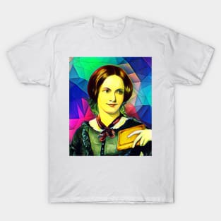 Charlotte Bronte Colourful Portrait | Charlotte Brontë Artwork 7 T-Shirt